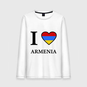 Мужской лонгслив хлопок с принтом I love Armenia , 100% хлопок |  | armenia | армению | армения | армяне | армянин | ереван | люблю | флаг