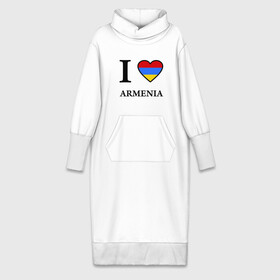 Платье удлиненное хлопок с принтом I love Armenia ,  |  | armenia | армению | армения | армяне | армянин | ереван | люблю | флаг