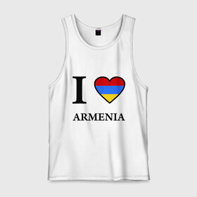 Мужская майка хлопок с принтом I love Armenia , 100% хлопок |  | armenia | армению | армения | армяне | армянин | ереван | люблю | флаг