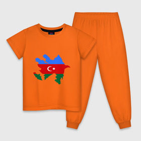 Детская пижама хлопок с принтом Azerbaijan map , 100% хлопок |  брюки и футболка прямого кроя, без карманов, на брюках мягкая резинка на поясе и по низу штанин
 | azerbaijan | azerbaijan map | map | азербайджан | азербайджанец | карта азербайджана