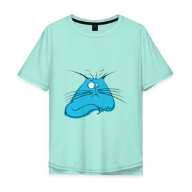 Мужская футболка хлопок Oversize с принтом Котяра , 100% хлопок | свободный крой, круглый ворот, “спинка” длиннее передней части | животные | жирный котэ | жирный котяра | котэ | котяра | прикольные животные | толстый котэ