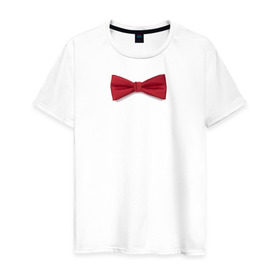 Мужская футболка хлопок с принтом Стильная бабочка , 100% хлопок | прямой крой, круглый вырез горловины, длина до линии бедер, слегка спущенное плечо. | Тематика изображения на принте: бабочка | смокинг
