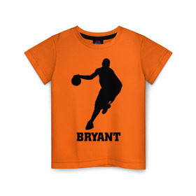 Детская футболка хлопок с принтом Basketball Star - Kobe Bryant , 100% хлопок | круглый вырез горловины, полуприлегающий силуэт, длина до линии бедер | kobe bryant | баскетболист | коби брайнт