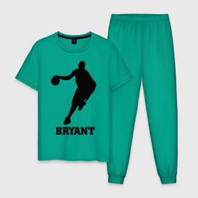 Мужская пижама хлопок с принтом Basketball Star - Kobe Bryant , 100% хлопок | брюки и футболка прямого кроя, без карманов, на брюках мягкая резинка на поясе и по низу штанин
 | kobe bryant | баскетболист | коби брайнт