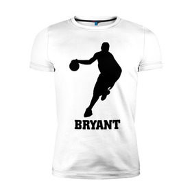 Мужская футболка премиум с принтом Basketball Star - Kobe Bryant , 92% хлопок, 8% лайкра | приталенный силуэт, круглый вырез ворота, длина до линии бедра, короткий рукав | Тематика изображения на принте: kobe bryant | баскетболист | коби брайнт