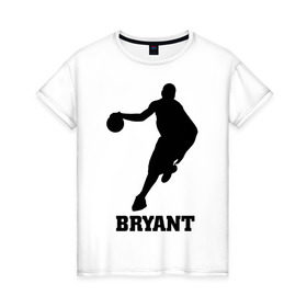Женская футболка хлопок с принтом Basketball Star - Kobe Bryant , 100% хлопок | прямой крой, круглый вырез горловины, длина до линии бедер, слегка спущенное плечо | kobe bryant | баскетболист | коби брайнт