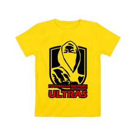 Детская футболка хлопок с принтом Football Ultras , 100% хлопок | круглый вырез горловины, полуприлегающий силуэт, длина до линии бедер | ультрас