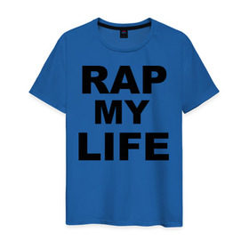 Мужская футболка хлопок с принтом Rap my life , 100% хлопок | прямой крой, круглый вырез горловины, длина до линии бедер, слегка спущенное плечо. | Тематика изображения на принте: gangsta | gansta | hip | hip hop | hop | rap | рэп | рэпчина | хип | хип хоп | хипхоп | хоп