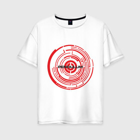 Женская футболка хлопок Oversize с принтом Pendulum , 100% хлопок | свободный крой, круглый ворот, спущенный рукав, длина до линии бедер
 | drum | pendulum | pendulumdram | драм