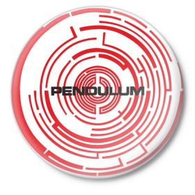 Значок с принтом Pendulum ,  металл | круглая форма, металлическая застежка в виде булавки | dance | electro dance | pendulum белыйelectro | танец | танцы | электро | электронная музыка