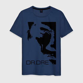 Мужская футболка хлопок с принтом Dr. Dre , 100% хлопок | прямой крой, круглый вырез горловины, длина до линии бедер, слегка спущенное плечо. | 