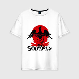 Женская футболка хлопок Oversize с принтом Soulfly (1) , 100% хлопок | свободный крой, круглый ворот, спущенный рукав, длина до линии бедер
 | heavy metal | metal | muse | rock | trash metal | альтернатива | квартет | лица | метал | рок | рок группа | рок группы | трэш метал | хеви метал