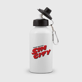 Бутылка спортивная с принтом Sin sity (Город грехов) , металл | емкость — 500 мл, в комплекте две пластиковые крышки и карабин для крепления | 