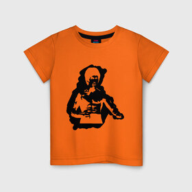 Детская футболка хлопок с принтом Брюс Ли (2) , 100% хлопок | круглый вырез горловины, полуприлегающий силуэт, длина до линии бедер | bruce lee