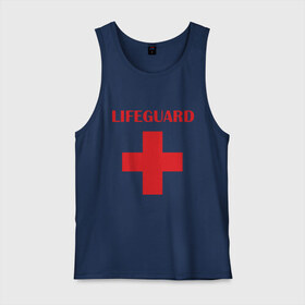 Мужская майка хлопок с принтом Спасатель , 100% хлопок |  | lifeguard | врачь | доктор | красный крест | медик | медицина | спасатель