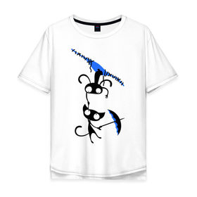 Мужская футболка хлопок Oversize с принтом Чудики , 100% хлопок | свободный крой, круглый ворот, “спинка” длиннее передней части | коты | котята | кошки | прикольное | чудики
