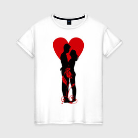 Женская футболка хлопок с принтом Be My Valentine (5) , 100% хлопок | прямой крой, круглый вырез горловины, длина до линии бедер, слегка спущенное плечо | 