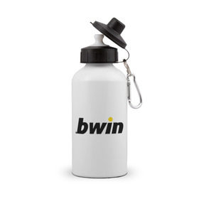 Бутылка спортивная с принтом Bwin , металл | емкость — 500 мл, в комплекте две пластиковые крышки и карабин для крепления | bwin | букмейкеры | букмекеры | выигрыш | контора | ставки
