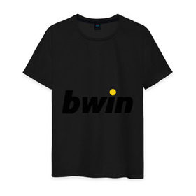 Мужская футболка хлопок с принтом Bwin , 100% хлопок | прямой крой, круглый вырез горловины, длина до линии бедер, слегка спущенное плечо. | bwin | букмейкеры | букмекеры | выигрыш | контора | ставки