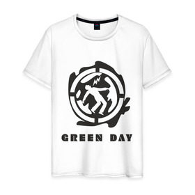Мужская футболка хлопок с принтом Green_Day (4) , 100% хлопок | прямой крой, круглый вырез горловины, длина до линии бедер, слегка спущенное плечо. | green day