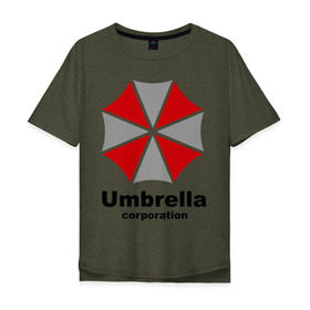 Мужская футболка хлопок Oversize с принтом Umbrella corporation , 100% хлопок | свободный крой, круглый ворот, “спинка” длиннее передней части | resident evil | umbrella corporation | амбрелла | корпорация | логотип | обитель зла