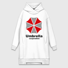 Платье-худи хлопок с принтом Umbrella corporation ,  |  | resident evil | umbrella corporation | амбрелла | корпорация | логотип | обитель зла