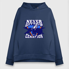 Женское худи Oversize хлопок с принтом WWE John Cena Never Give Up , френч-терри — 70% хлопок, 30% полиэстер. Мягкий теплый начес внутри —100% хлопок | боковые карманы, эластичные манжеты и нижняя кромка, капюшон на магнитной кнопке | wwe | бои без правил | джон сина