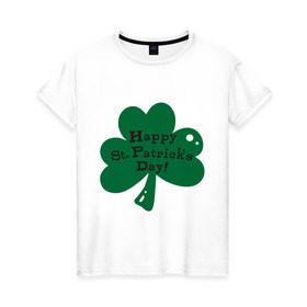 Женская футболка хлопок с принтом День Св. Патрика , 100% хлопок | прямой крой, круглый вырез горловины, длина до линии бедер, слегка спущенное плечо | saint patricks day | день святого патрика | ирландские