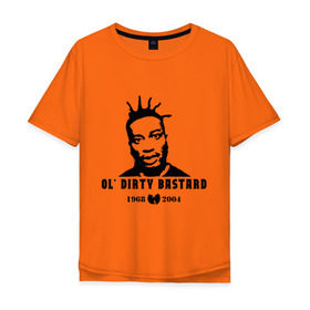 Мужская футболка хлопок Oversize с принтом Ol Dirty Bastard , 100% хлопок | свободный крой, круглый ворот, “спинка” длиннее передней части | gangsta | gansta | hip | hip hop | hop | rap | рэп | рэпчина | хип | хип хоп | хипхоп | хоп