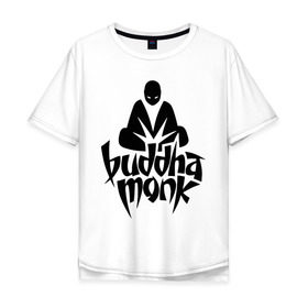 Мужская футболка хлопок Oversize с принтом Buddha Monk , 100% хлопок | свободный крой, круглый ворот, “спинка” длиннее передней части | gangsta | gansta | hip | hip hop | hop | rap | реп | рэп | рэпчина | хип | хип хоп | хоп