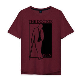 Мужская футболка хлопок Oversize с принтом The doctor is in , 100% хлопок | свободный крой, круглый ворот, “спинка” длиннее передней части | everybody lies | house | house md | все врут | доктор хауз | доктор хаус | хаус | хью лори