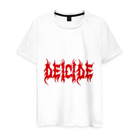 Мужская футболка хлопок с принтом Deicide , 100% хлопок | прямой крой, круглый вырез горловины, длина до линии бедер, слегка спущенное плечо. | death metal