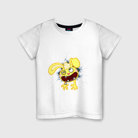 Детская футболка хлопок с принтом Кролик - Happy tree friend , 100% хлопок | круглый вырез горловины, полуприлегающий силуэт, длина до линии бедер | happy tree friend | happy tree friends | кролик