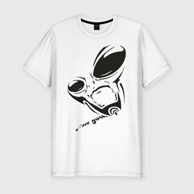 Мужская футболка премиум с принтом Alien I see you , 92% хлопок, 8% лайкра | приталенный силуэт, круглый вырез ворота, длина до линии бедра, короткий рукав | alien | i see you | гуманоиды | инопланетянин | летающая тарелка | нло | пришельцы | я тебя вижу