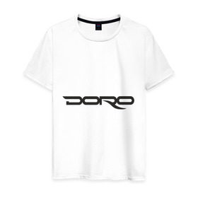 Мужская футболка хлопок с принтом Doro , 100% хлопок | прямой крой, круглый вырез горловины, длина до линии бедер, слегка спущенное плечо. | 