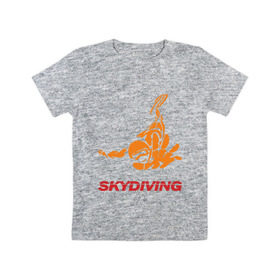 Детская футболка хлопок с принтом Skydiving (2) , 100% хлопок | круглый вырез горловины, полуприлегающий силуэт, длина до линии бедер | skydiving | авиационный спорт | парашют | парашютизм | свободное падение | скайдайвинг