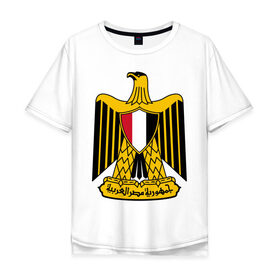 Мужская футболка хлопок Oversize с принтом Египет герб , 100% хлопок | свободный крой, круглый ворот, “спинка” длиннее передней части | африка | герб | египет | каир | орел | пирамиды