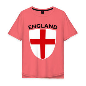 Мужская футболка хлопок Oversize с принтом England - Англия , 100% хлопок | свободный крой, круглый ворот, “спинка” длиннее передней части | фк | футбольный клуб
