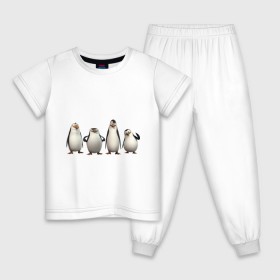 Детская пижама хлопок с принтом Пингвины Мадагаскар , 100% хлопок |  брюки и футболка прямого кроя, без карманов, на брюках мягкая резинка на поясе и по низу штанин
 | Тематика изображения на принте: пингвин