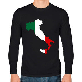 Мужской лонгслив хлопок с принтом Италия (Italy) , 100% хлопок |  | italy | государство | европа | европейский | италия | карта | рим | флаг