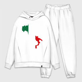 Мужской костюм хлопок OVERSIZE с принтом Италия (Italy) ,  |  | italy | государство | европа | европейский | италия | карта | рим | флаг
