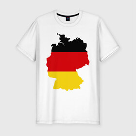 Мужская футболка премиум с принтом Германия (Germany) , 92% хлопок, 8% лайкра | приталенный силуэт, круглый вырез ворота, длина до линии бедра, короткий рукав | germany | германия | государство | европа | европейский | немцы | флаг