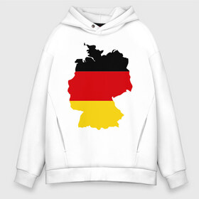 Мужское худи Oversize хлопок с принтом Германия (Germany) , френч-терри — 70% хлопок, 30% полиэстер. Мягкий теплый начес внутри —100% хлопок | боковые карманы, эластичные манжеты и нижняя кромка, капюшон на магнитной кнопке | germany | германия | государство | европа | европейский | немцы | флаг