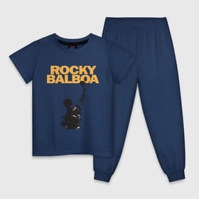 Детская пижама хлопок с принтом Рокки (Rocky Balboa) , 100% хлопок |  брюки и футболка прямого кроя, без карманов, на брюках мягкая резинка на поясе и по низу штанин
 | емельяненко