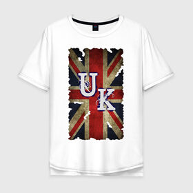 Мужская футболка хлопок Oversize с принтом United Kingdom , 100% хлопок | свободный крой, круглый ворот, “спинка” длиннее передней части | britain | great | great britain | kingdom | uk | united | united kingdom | united kingdombritan | англия | британия | великобритания | королевство
