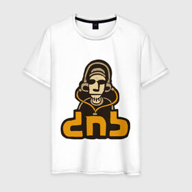 Мужская футболка хлопок с принтом DNB паренек , 100% хлопок | прямой крой, круглый вырез горловины, длина до линии бедер, слегка спущенное плечо. | dnb | бас | драм энд бейс | человек