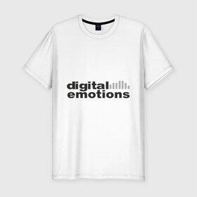 Мужская футболка премиум с принтом Цифровые эмоции , 92% хлопок, 8% лайкра | приталенный силуэт, круглый вырез ворота, длина до линии бедра, короткий рукав | эквалайзер