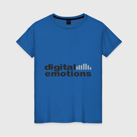 Женская футболка хлопок с принтом Цифровые эмоции , 100% хлопок | прямой крой, круглый вырез горловины, длина до линии бедер, слегка спущенное плечо | эквалайзер
