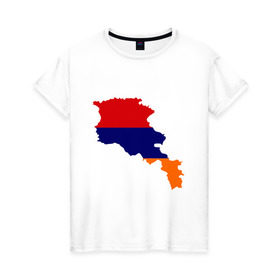 Женская футболка хлопок с принтом Armenia map , 100% хлопок | прямой крой, круглый вырез горловины, длина до линии бедер, слегка спущенное плечо | armenia | armenia map | armenia mapкарта армении | map | армения | армения карта | армянин