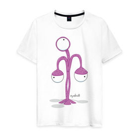 Мужская футболка хлопок с принтом Пришелец - Ebb , 100% хлопок | прямой крой, круглый вырез горловины, длина до линии бедер, слегка спущенное плечо. | инопланетянин | летающая тарелка | монстр | нло | пришелец | пришельцы | чудище